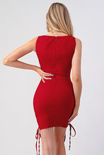 Load image into Gallery viewer, LACE UP CUT OUT SIDES STRETCH BODYCON DRESS