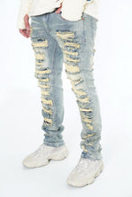 Load image into Gallery viewer, FROST ALL OVER SHREDDED JEANS