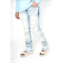 Load image into Gallery viewer, FROST SHREDDED STACK JEANS 38&quot; LENGTH