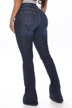 Load image into Gallery viewer, PLUS SIZE KNEE SLIT WIDE LEG JEANS