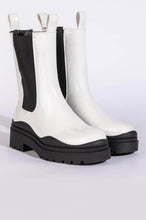 Load image into Gallery viewer, GHOSTED FLATFORM CHELSEA BOOT IN BLACK WHITE