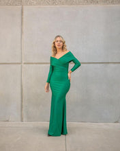 Load image into Gallery viewer, GREEN EXTREME VNECK MAXI DRESS
