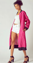 Load image into Gallery viewer, EMBOSSED PATTERN LONG JACKET