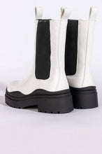 Load image into Gallery viewer, GHOSTED FLATFORM CHELSEA BOOT IN BLACK WHITE